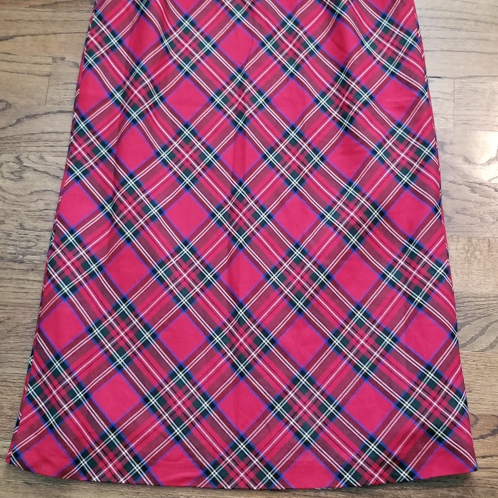 Casual Corner Annex Red Tartan Plaid Skirt…